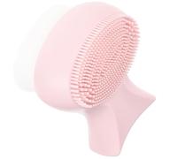 LALADEFIEE Double-sided Silicone Face Scrubber Bristles Manual Facial Cleansing Brush for Gentle Exfoliation Deep Pore Cleaning and Improved Ergonomic Design Portable Pink Tool