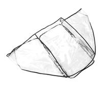 LALADEFIEE Double Stroller Rain Wind Cover Big for Front Rear Twins Pushchair Transparent Easy to Install Dustproof Cold Protection