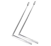 LALADEFIEE Dowsing Rods Simple Shape 2pcs Stainless Steel for Hunting Treasures and Divining Water Metal Divining Rods, Portable Measuring Tools for Outdoor Use