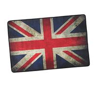 LALADEFIEE Drum Soundproofing Mat Non-slip Vintage Uk Flag Rug 80x120cm Jazz Drum Carpet Dustproof Damping Mat for Electronic