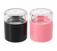 LALADEFIEE Dry Shampoo Powder Box with Mirror and Sponge, 2Pcs Refillable Loose Powder Containers for Hair Volume and Fresh Hairstyle on the Go and Social Gatherings