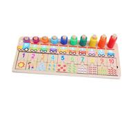 LALADEFIEE Early Learning Wooden Puzzle for Educational Matching Board Preschool Cognitive Development Color Pattern Recognition Safe Material Interactive Game