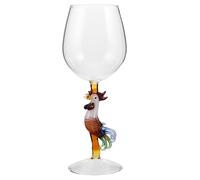 LALADEFIEE Easter Drinking Glasses with Rooster Design, 280ml Wine Goblets, Decorative Wine Cup for Party, Dining Table, Farm Animal Collectible Glasses