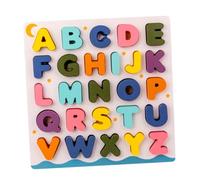 LALADEFIEE Educational Alphabet Block Hand Grasping Recognition with Brightly Painted Shapes Cognitive Plaything for Early Learning and Interaction