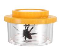 LALADEFIEE Educational Insect Observation Container with Magnifying Glass, Orange 3-Section Bug Viewer Cup for Nature Exploration and Science Learning for Boys and