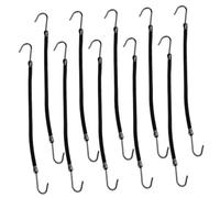 LALADEFIEE Elastic Ponytail Hooks Set of 40 Hair Clips for Ponytail Bungee Elastics for Smooth Natural Braid Black