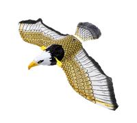 LALADEFIEE Electronic Hanging Eagle with Music and Flashing Lights Battery- Realistic Wing Movement Indoor Outdoor Bird for Pets