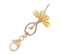 LALADEFIEE Elegant Ballet Dancer Keyring Rhinestone Charm Pendant for Handbag Purse Cute Dance Girl Bag Decoration for Women Girls at Parties Festivals