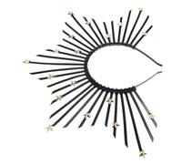 LALADEFIEE Elegant Black Goddess Hair Hoop Party Headwear Fashionable Vacation Hair Accessory for Women