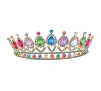 LALADEFIEE Elegant Bridal Crown for Women, Lightweight Alloy and Glass Tiara with Handembedded Design, Versatile Use for Photography Sessions and Halloween Cosplay, Classic Princess