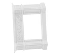 LALADEFIEE Elegant White Miniature Dollhouse Fireplace Vintage French Style Mini Furniture Accessory for Photography and Display Realistic Compact Decoration for Doll House Scenes