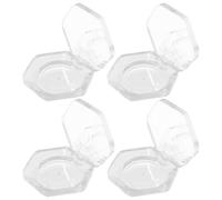 LALADEFIEE Empty Hexagon Eyeshadow Pans Compact Makeup Kit 4pcs Refillable Cosmetic Palettes Lightweight as Material for Women Professional Dresser for Working and Shopping