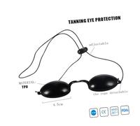 LALADEFIEE Ergonomic Safety Eye Patch Protective Mask for Cosmetic Procedures UV Light Therapy Comfortable Black Eye Protection Goggles for Daily Use