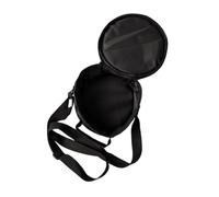 LALADEFIEE Ethereal Steel Tongue Drum Carrying Pouch with Padded Shoulder Strap Comfortable Webbing Handle Convenient Zipper for Portable Drum Storage and Protection Black Crossbody Bag for