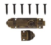 LALADEFIEE European Style Zinc Alloy Door Latch Lock with Heavy Duty Slide Bolt, Lightweight Design and Easy to Install for Bathroom and Garage Security