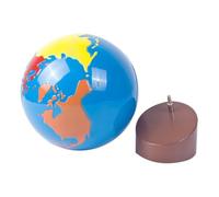 LALADEFIEE Eye-care World Globe for Wooden Base Educational Geography Learning Prop Early Cognitive Development Safe Vision Design Desktop Ornament for Boys