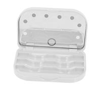 LALADEFIEE Eyelash Case Lash Holder Portable Flip-Top Design Plastic Lash Storage Organiser for Personal Daily Makeup with LED Mirror