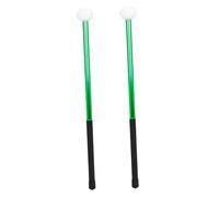 LALADEFIEE Felt Head Aluminum Alloy Drumsticks Lightweight Marching Band Percussion Sticks for Beginners Practice and Stage Performance with Green Handle