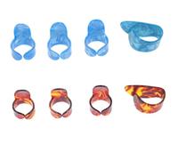 LALADEFIEE Finger Picks Set for Guitar and Ukulele Thumb and Finger Plectrums with Comfortable Grip Wear-resistant Design for Smooth Strumming Bass Plectrum Kit in Light Blue and