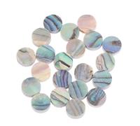 LALADEFIEE Fingerboard Dots with Assorted Colour round 20pcs Abalone Shell Inlay Material Decoration Accessory for Ukulele and Guitar for Guitar Fret and Fingerboard Dot Markers