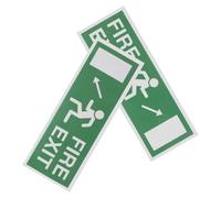 LALADEFIEE Fire Exit Sign Stickers Safety Exit Door Warning Labels Self Adhesive Paper 2 Sheet Easy Installation for Stair and Outdoor Corridor for Office and Business Emergency Use