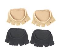 LALADEFIEE Five Finger Cotton Toe Socks 2 Pairs Thin Gel Dot Pad Half Socks for High Heel Cushion Invisible Open Toe Suitable for Women’s Foot Health and Daily Wear