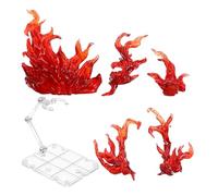LALADEFIEE Flame Effect Action Figure Stand with Red Fire Special Effects Base for Doll Model Support Display Rack Stable Holder for Models and Figurines Versatile DIY Assembly for Collectors