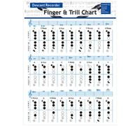 LALADEFIEE Flute Chord Chart and Bass Recorder Fingering Poster 8-Hole Diagram for Clarinet Note Reference and Music Learning Students