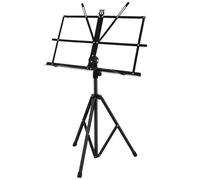 LALADEFIEE Foldable Portable Music Stand Adjustable Height and Angle with Stable Base for Sheet Music and Textbooks Lightweight Iron Construction for Practice and Performance