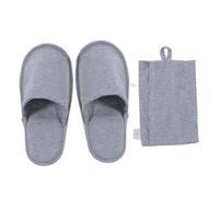 LALADEFIEE Folding Travel Slippers for Women and Men Portable Soft Cotton Slippers with Storage Bag Lightweight Foldable Hotel for Business Trips Camping Spa and Home Use Random Color