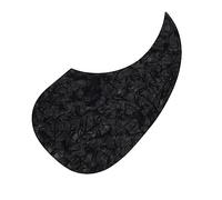 LALADEFIEE Folk Guitar Pickguard Pvc Scratch-resistant Pick Guard 40/41 Inch Acoustic Guitar Accessory Waterdrop Shaped Black Protective Plate