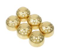 LALADEFIEE Gas Stove Burner Covers Replacement Parts 6 Pcs Made of Copper Alloy for Easy Installation and Versatile Fit, Golden Center Fire Cores Suitable for Kitchen Use