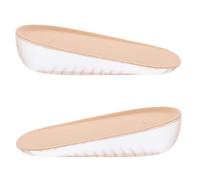LALADEFIEE Gel Heel Lift Insoles 2.5cm Height Increasing Inserts for Men and Women, Soft Elastic Silicone Shoe Inserts with Plush Surface, Invisible Heel Pads for Comfortable Height Boost