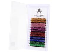 LALADEFIEE Glitter Individual Lashes 6 Pairs Fake Lashes for Cosplay Stage Makeup for Halloween Random