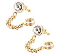 LALADEFIEE Golden Crystal and Lightweight Environmental Copper Material Male Cuff Links with Unique Shape Graduation Gifts for Birthday and Party Decor for Mens Shirt Business Suits