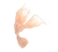 LALADEFIEE Golden Doll Hair Wefts Curly Wig Extensions for DIY Crafting Small Bjd Doll Wigs Replacement with Smooth Combed Strands Lightweight Golden Hair for Arts Supplies