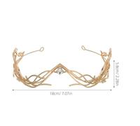 LALADEFIEE Greek Goddess Leaf Headband Bridal Wedding Crown with Sparkling Rhinestones Elegant Golden Tiara for Bride Ceremony Comfortable Hair Accessory for Various Hairstyles and Wedding