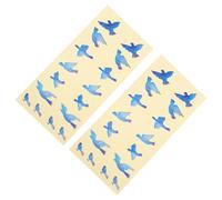LALADEFIEE Guitar Fretboard Decals 2pcs PVC Stickers Featuring Delicate Bird Illustration for Electric Guitar Practice and Stage Use