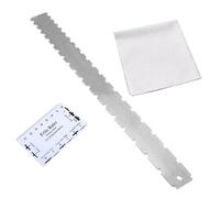 LALADEFIEE Guitar Neck Straight Edge Gauge Tool Fret Rocker String Height Ruler for Electric Guitar Maintenance Includes Cleaning Cloth for Accurate Measurements