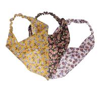 LALADEFIEE Hair Accessories Floral Elastic Headbands with Comfortable Fit 3pcs Cloth Bandana and Feminine Charm, Can Be Worn in Multiple Ways for Women Hair for Everyday Use