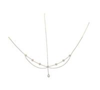 LALADEFIEE Hair Headpiece Chinese Headpiece for Women Forehead Chain Hair Bridal Forehead Chain Rhinestone Festival Bride Wedding Headband Golden