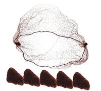 LALADEFIEE Hair Net Invisible Elastic Wig Nets Nylon Lace 50CM 50 Pcs Coffee for Ballet Hair Bun Wig Hotel Restaurant Staff Nurses Chefs Skaters