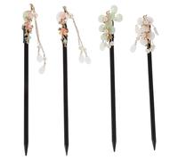 LALADEFIEE Hair Stick Pins Decorative with Dynamic Movement Hair Pins 4pcs Vintage Wooden Classic Chinese and Versatile Use Suitable for Gatherings and Evening Parties for Women