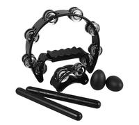 LALADEFIEE Hand Bell Tambourine Foot Bell Shaking Eggs and Music Props for Percussion Instrument Play at Dance Performances