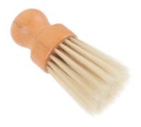 LALADEFIEE Handheld Broom Soft Dusting Brush with Wooden Handle Beige Beech Fiber for Household Furniture Car Cleaning Comfortable Lightweight Multi-function Tool for Organizing