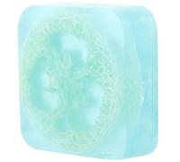 LALADEFIEE Handmade Loofah Soap Bar 100g Exfoliating Hand Soap Refreshing Skin Natural Loofah Fiber Rose Essential Oil for Face and Body