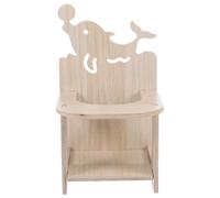 LALADEFIEE Handmade Wooden Hamster Chair with Tray for Guinea Pig and Hedgehog Feeding, Smooth Edges Miniature Pet Furniture Suitable as Home Decoration or Photography Prop