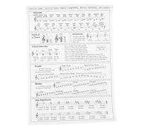 LALADEFIEE Harp Chord Chart for Beginner with Coated Paper, Fingering Practice and Tear-resistant Features, for Learning and Quick Reference in Music Study