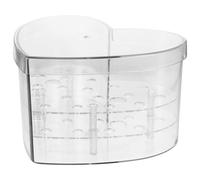 LALADEFIEE Heart Shaped Small Acrylic Flower Box with Holes, Eternal Flower Case for Floral Arrangement, Tabletop Decorative Vase for Holiday Packaging