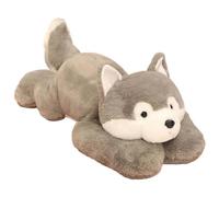 LALADEFIEE Husky Plush Dog Soft Stuffed Animal Pillow with Premium Plush and PP Cotton for Decor Cute Puppy Doll Gift for Friends and Family Warm Home Ornament for Thanksgiving and Fall